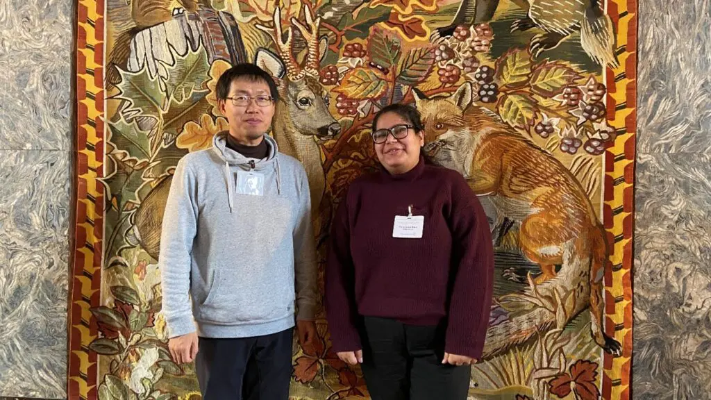 Picture of Weiqi Wang and Hunarpreet Kaur at the Max Planck - Radboud University Center meeting