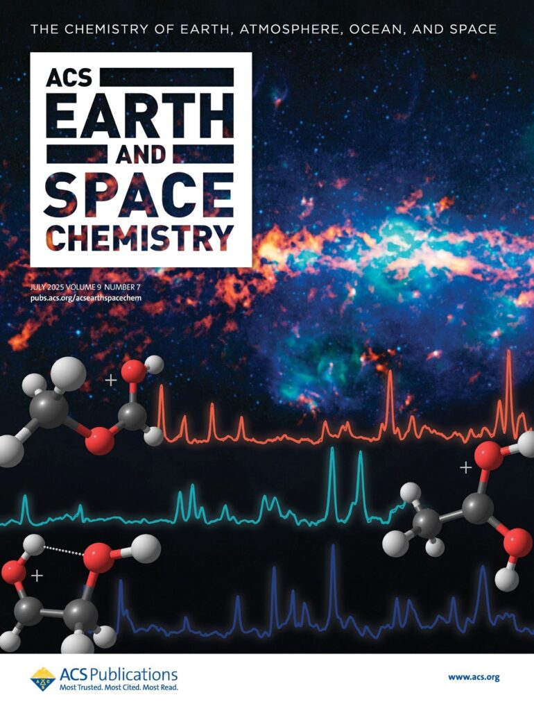Image of the paper on the Earth and Space Chemistry cover 