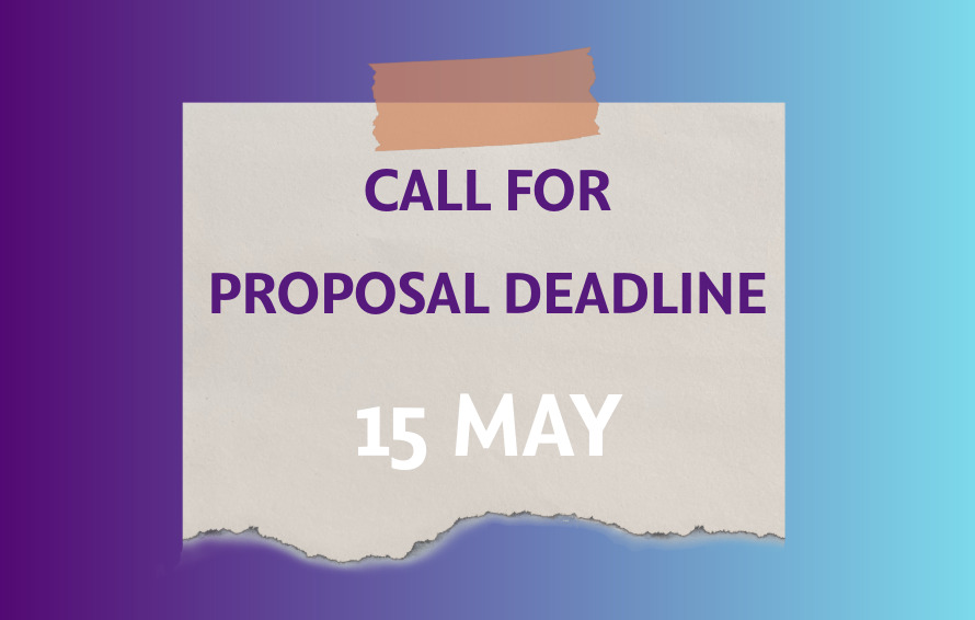 A banner that reads: call for proposal deadline 15 May