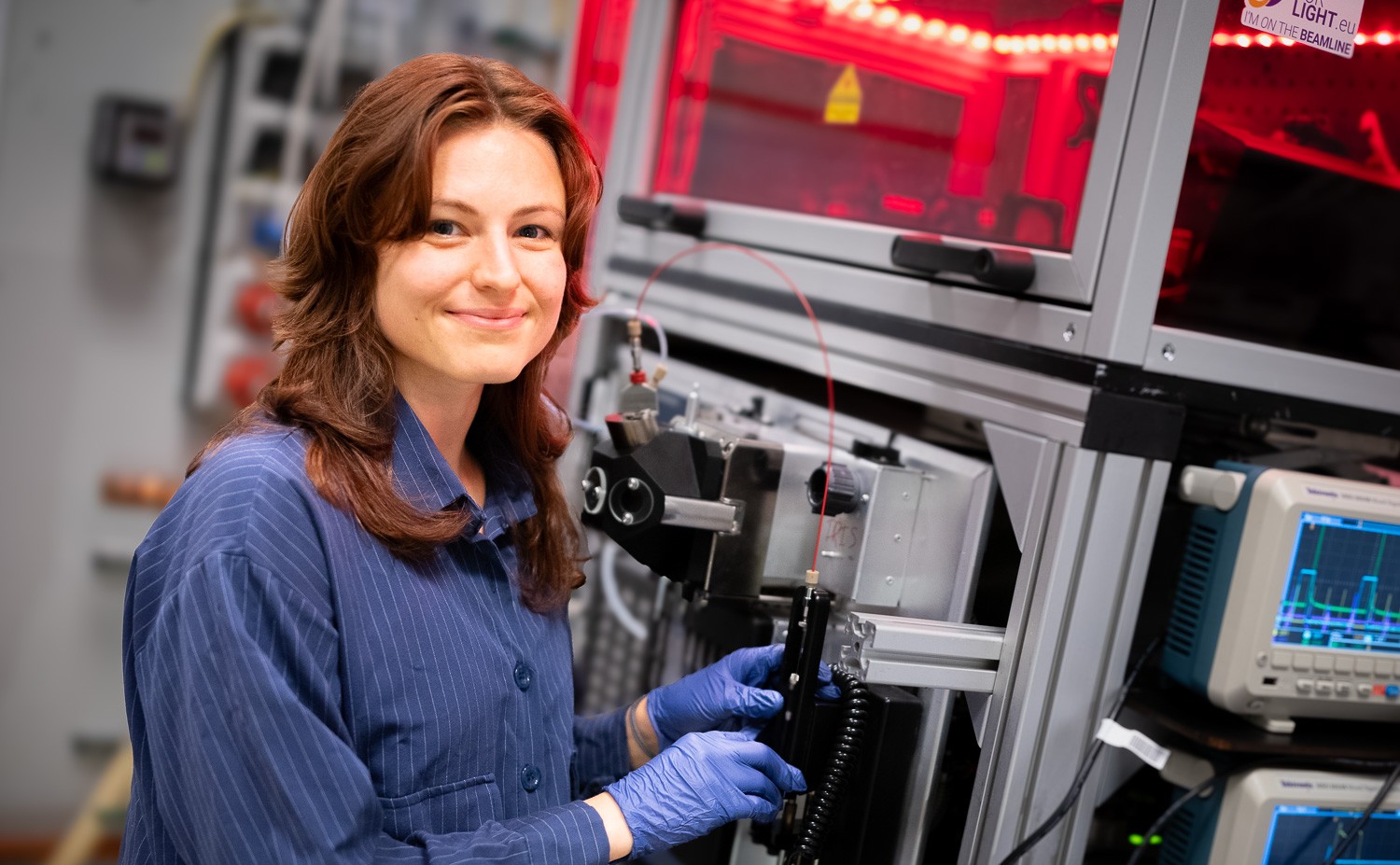 A picture of Laura Finazzi in the lab