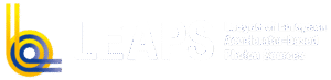 LEAPS logo in het wit